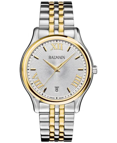 Balmain Men's Swiss Beleganza Two-tone Stainless Steel Bracelet Watch 40mm