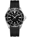 Balmain Men's Swiss Ophrys Black Rubber Strap Watch 43mm