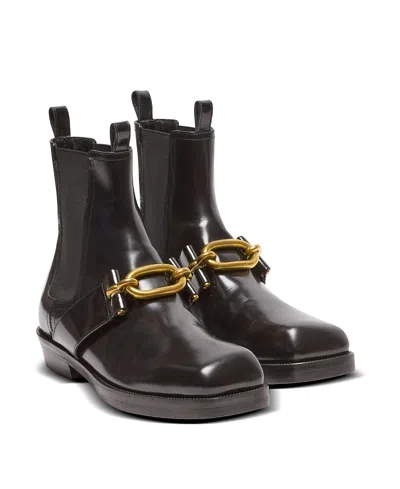 Balmain Men's Sync Chelsea Boots In Glazed Leather In Multi