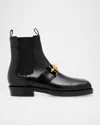 Balmain Men's Sync Leather Chelsea Boots In Black