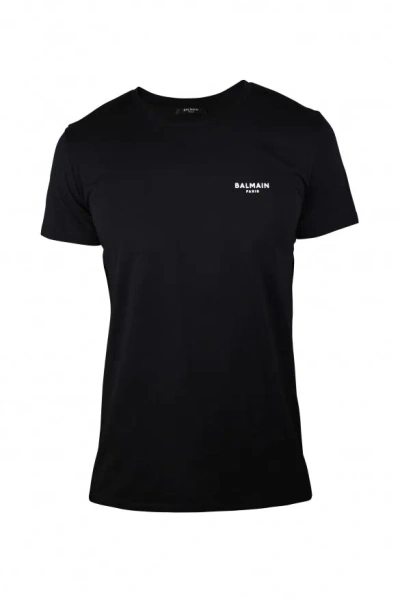 Balmain Black Cotton T-shirt