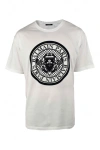 Balmain White Cotton T-shirt With Maxi Logo Print In White