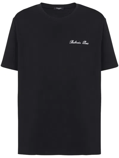 BALMAIN BALMAIN MEN T-SHIRT WITH EMBROIDERY