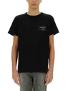 Balmain Couture Label T-shirt In Black