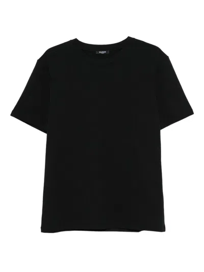 Balmain Men T-shirt With Logo Printed On The Back In Black