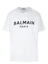 Balmain Printed Cotton T-shirt In White
