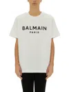 Balmain Printed Cotton T-shirt In White