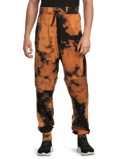 Balmain Men's Tie-dye Cotton Sweatpants In Multi