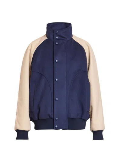 Balmain Long-sleeve Casual Jacket In Blue