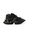 Balmain Neoprene And Leather Low-top Unicorn Sneakers In Black