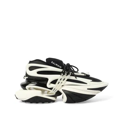 BALMAIN MEN'S UNICORN LOW NEOPRENE SNEAKERS
