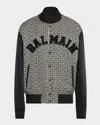 Balmain Pb Labyrinth Monogram Varsity Bomber Jacket