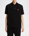 BALMAIN MEN'S VELVET KISS POLO SHIRT