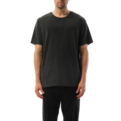 BALMAIN MEN'S VINTAGE EMB T-SHIRT