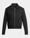Balmain Lightweight Bomber Jacket With Embroidery In Black