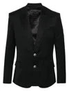 Balmain Single-breasted Wool Blazer In Black