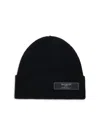 Balmain Berretto Con Patch Logo In Black