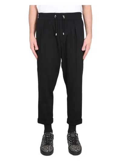BALMAIN MEN'S WOOL PANTS