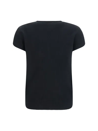 Balmain Merino Wool And Cashmere Sleeveless Sweater In Black
