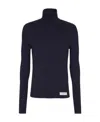 Balmain Logo-patch Ribbed-knit Jumper In Black