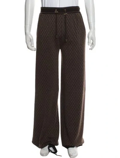 Pre-owned Balmain Merino Wool Pants W/ Tags In Brown