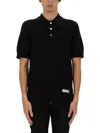 Balmain Short-sleeve Merino Polo Shirt In Black