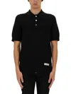 Balmain Short-sleeve Merino Polo Shirt In Black