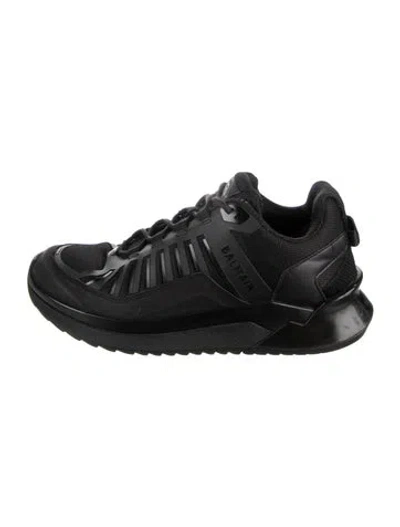 Pre-owned Balmain Mesh Athletic Sneakers In Black