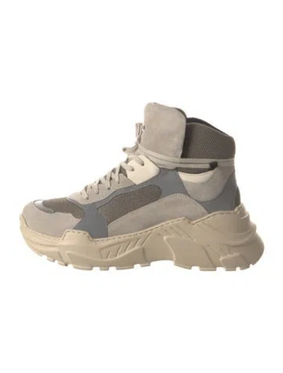 Pre-owned Balmain Mesh Chunky Sneakers W/ Tags In Neutrals