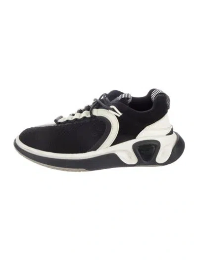 Pre-owned Balmain Mesh Colorblock Pattern Sneakers In Blue