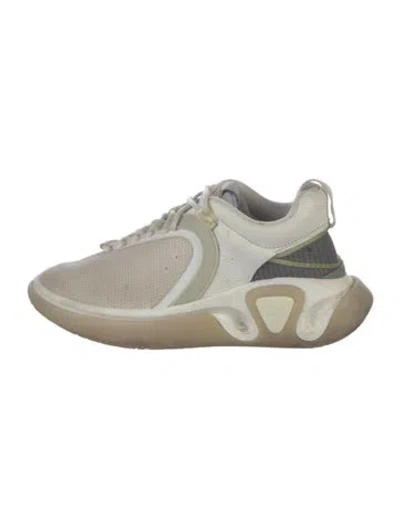 Pre-owned Balmain Mesh Colorblock Pattern Sneakers In Neutral