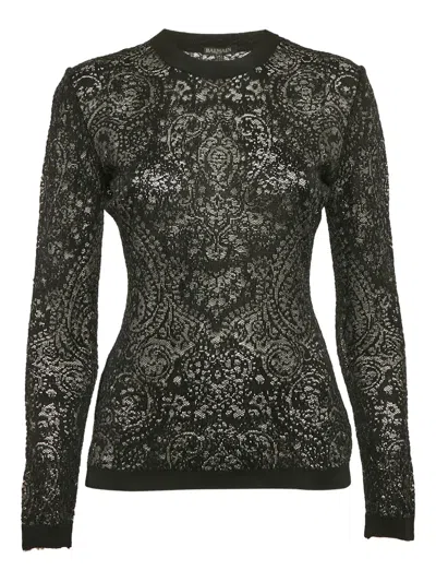 Pre-owned Balmain Mesh Jumper
