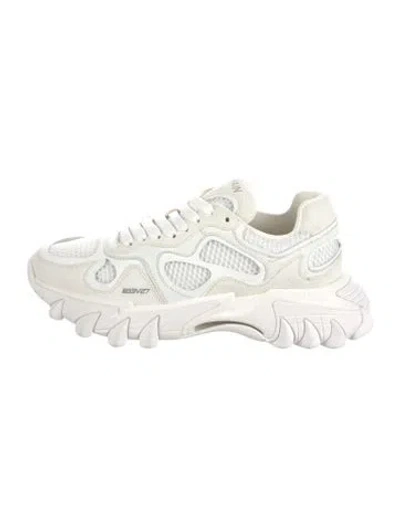 Pre-owned Balmain Mesh Sneakers In White