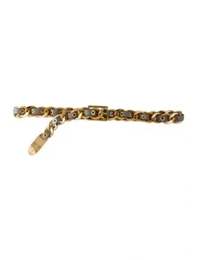 Pre-owned Balmain Metal Chain-link Belt In Gold