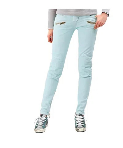 Balmain Metal Zipper Jeans In Blue