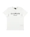 Balmain Metallic Logo-print T-shirt In White