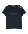Balmain Metallic-logo T-shirt In Black