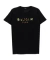 Balmain Metallic-logo T-shirt In Black