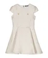 Balmain Metallic Mini Dress In White