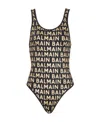 Balmain Olimpionic Scoop-back Tank One-piece Swimsuit In Black