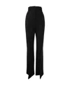 Balmain Hw Lurex Striped Straight Pants In Black