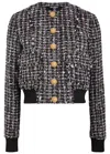 Balmain Buttoned Metallic Tweed Bomber Jacket In Multicoloured 1