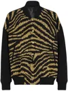 Balmain Metallic Zebra-print Jacket In Black