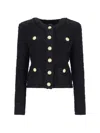 Balmain Tweed Lurex Jacket In Black