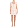 Balmain Miami Tweed Mini Dress In Pink