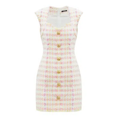 BALMAIN BALMAIN MIAMI TWEED DRESS WITH BUTTONS