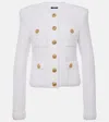 Balmain Tweed Jacket In White