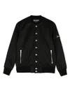 Balmain Micro-dot Print Bomber Jacket In Black