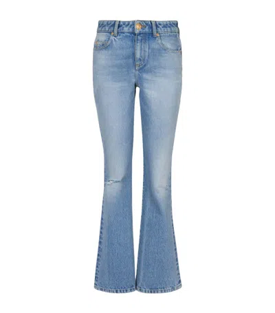 Balmain Mid-rise Flared Jeans In Blue