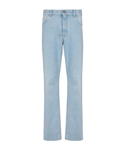 Balmain Mid-rise Straight Jeans In Blue